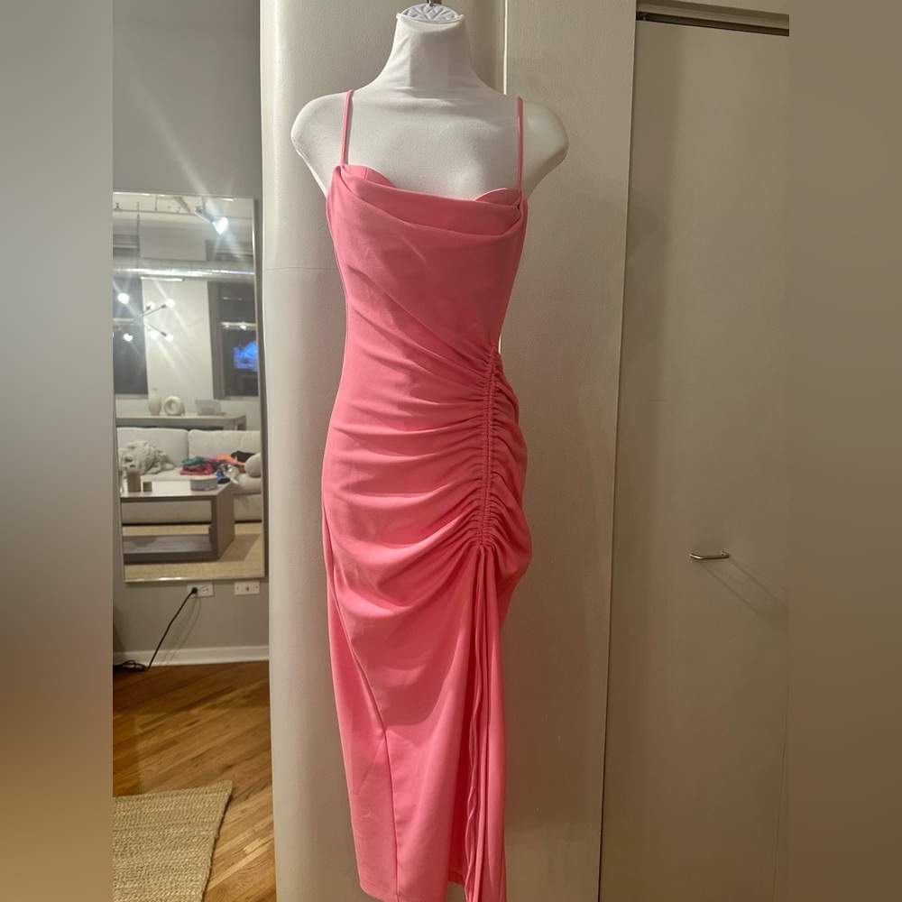 Zara pink dress with built in bra
